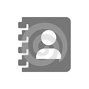 Contact or address book vector icon