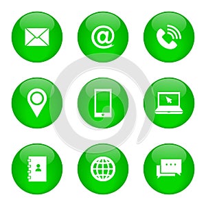 Contact As Flat Icon Solid Style isolated