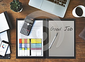 Contact Assistant Good Job Concept