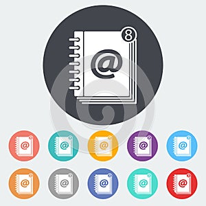 Contact book single icon.