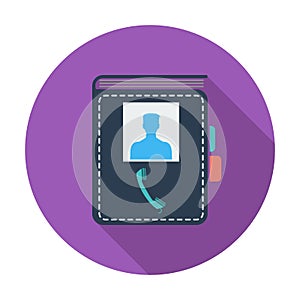 Contact book single icon.