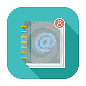 Contact book single icon.