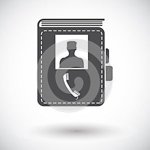 Contact book single icon.