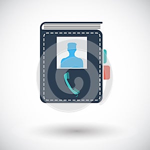 Contact book single icon.