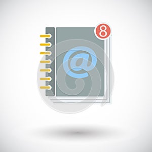 Contact book single icon.