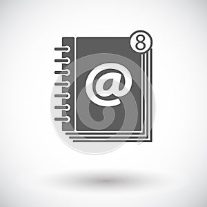 Contact book single icon.