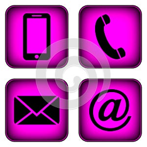 Contact buttons set.