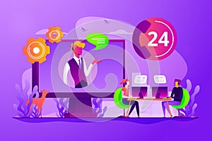 Contact center concept vector illustration