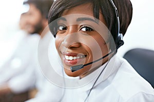 Contact Center Operator Consulting Client On Hotline