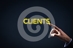 Contact with clients