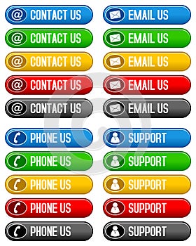 Contact Email Phone Us Buttons