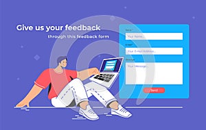 Contact and feedback blank form for a website