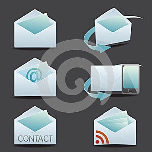 Contact icon set