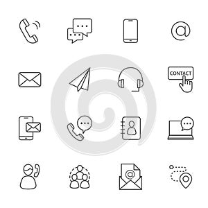 Contact icon Vector Illustration line Icons