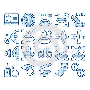 Contact Lens Accessory icon hand drawn illustration