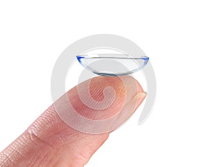 Contact Lens on a Finger