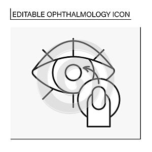 Contact lens line icon