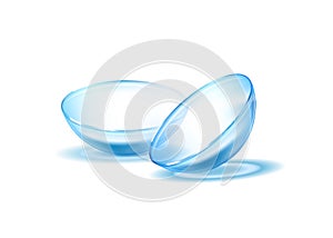 Contact lenses template.Transparent . close up look at contact lens. medical background. 3d illustration
