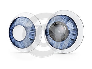 Contact lenses with zoom lens