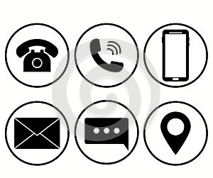 Contact Line Icons. For Mobile and Web. Contains such icons as Smartphone, Messaging, Location