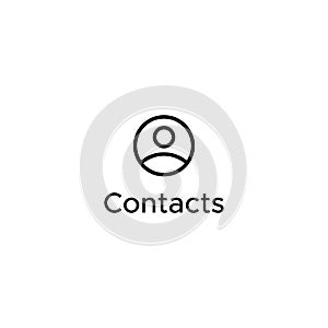 Contact Logo Icon Vector in Line Style