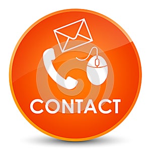 Contact (phone email and mouse icon) orange elegant round button