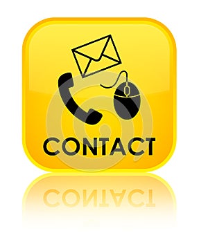 Contact (phone email and mouse icon) yellow special square button