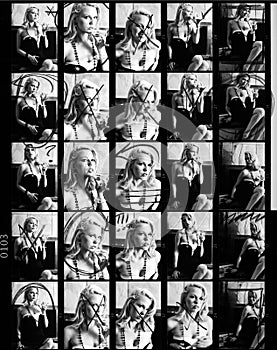 Contact or Proof Sheet from Retro Photo Shoot photo