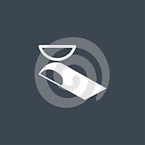 Contact related vector glyph icon