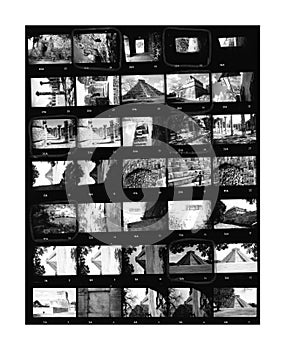 Contact Sheet Black And White Negatives photo