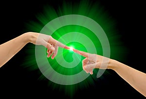 Contact of two hands