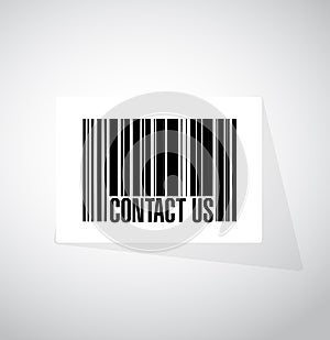 contact us barcode sign concept