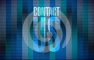 contact us binary sign concept illustration