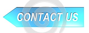 CONTACT US on blue arrow - 3D rendering
