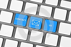 Contact Us blue key