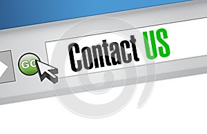 contact us browser sign concept