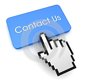 contact us button concept 3d illustration