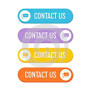 Contact us button vector design illustration