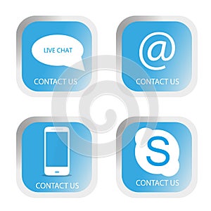 Contact us buttons set