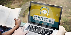 Contact Us Call Service Customer Care Concept