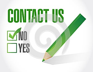 contact us check list sign concept