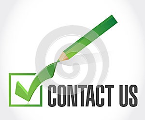 contact us check mark sign concept