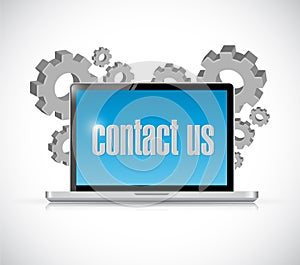 contact us computer laptop sign concept