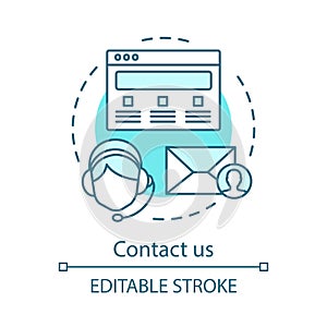 Contact us concept icon