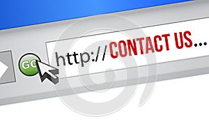 Contact Us concept for an internet