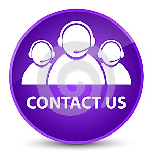 Contact us (customer care team icon) elegant purple round button