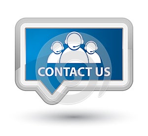 Contact us (customer care team icon) prime blue banner button