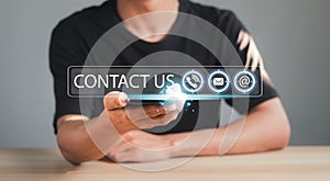 Contact us or Customer support hotline people connect.