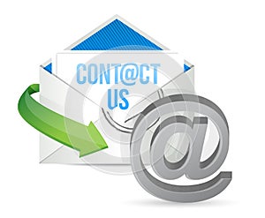 Contact us E mail icon illustration design