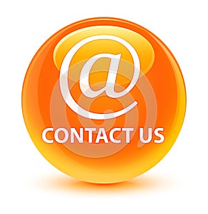 Contact us (email address icon) glassy orange round button